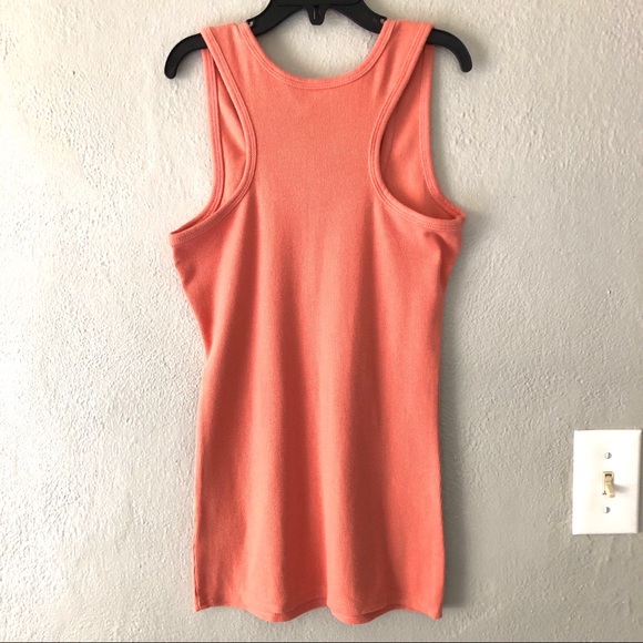 Life Is Good Peach Ribbed Racerback Sleep Tank Top - Picture 3 of 5
